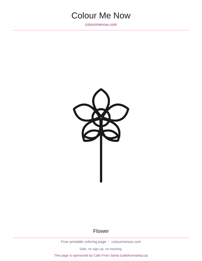 Flower colouring page preview