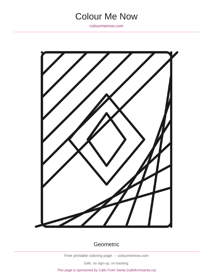 Geometric colouring page preview