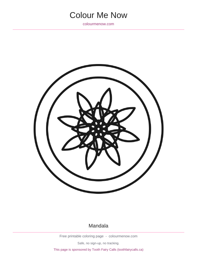 Mandala colouring page preview