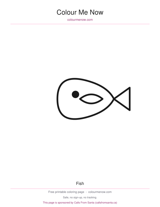 Fish colouring page preview