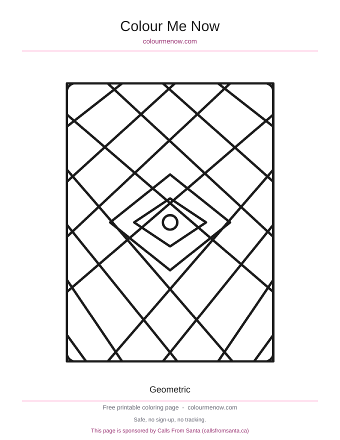 Geometric colouring page preview