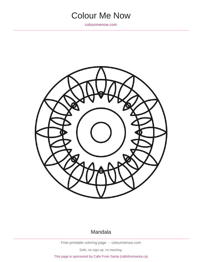 Mandala colouring page preview
