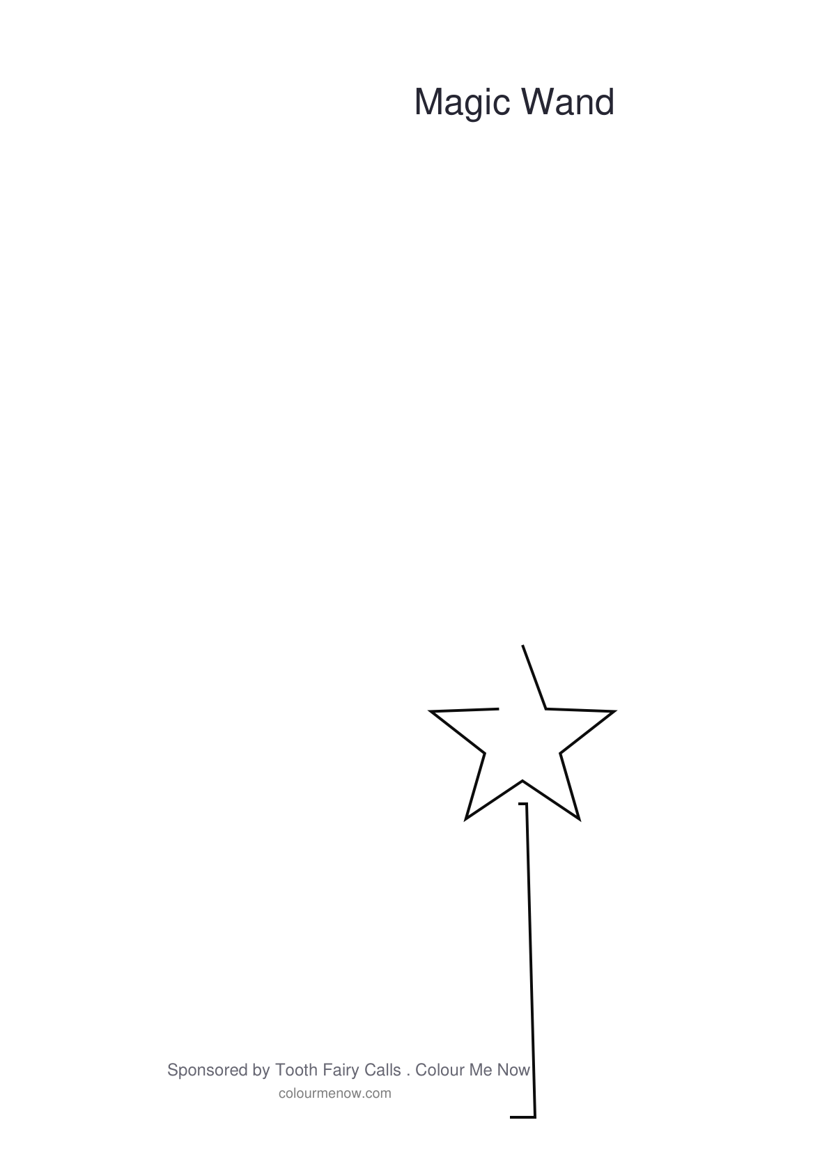 Wand colouring page preview
