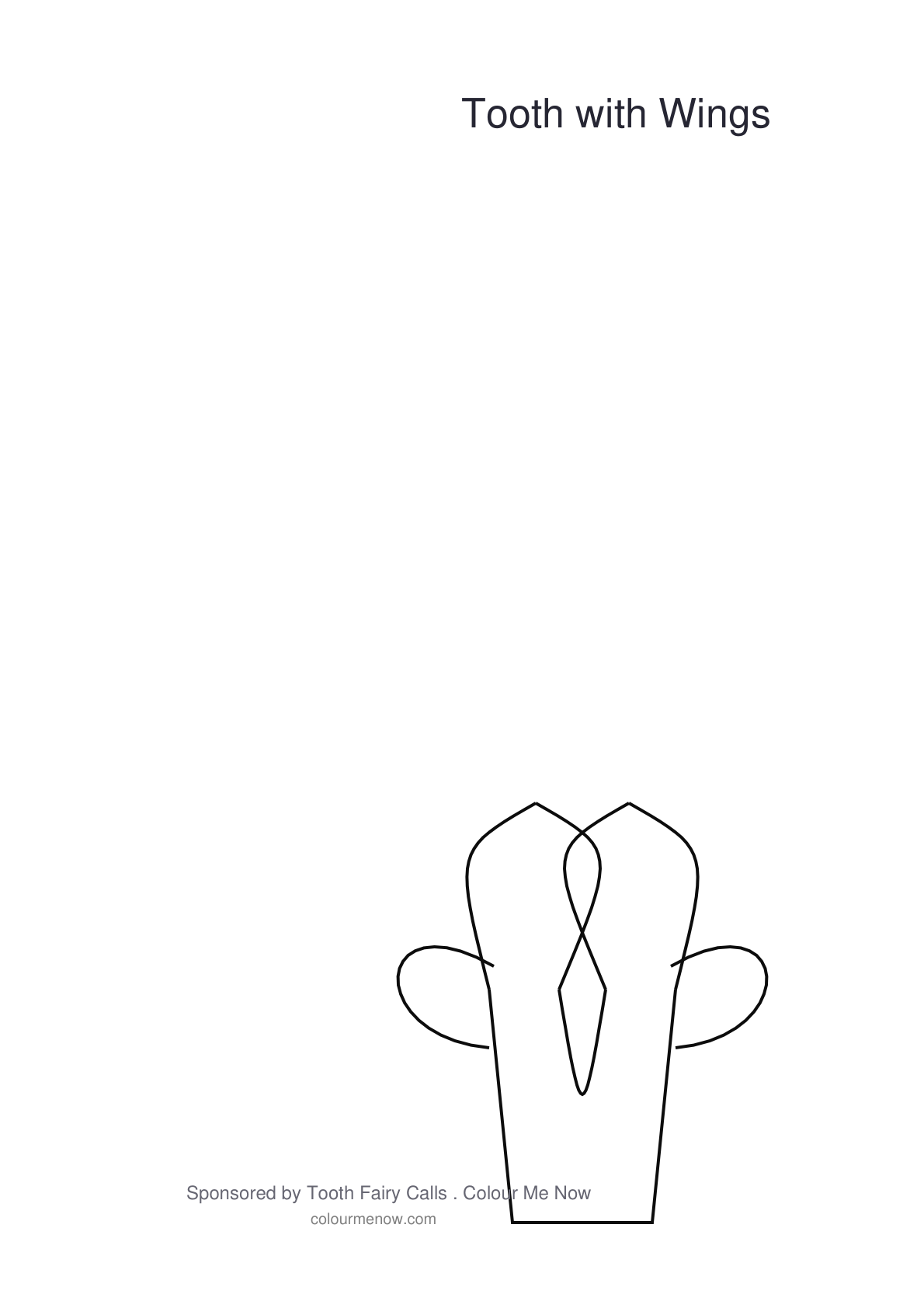 Winged Tooth colouring page preview